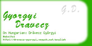 gyorgyi dravecz business card