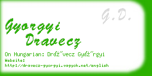 gyorgyi dravecz business card